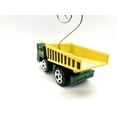 thumbnail image 3 of Green & Yellow Dump Truck Custom Christmas Ornament 1:64 Diecast, 3 of 3