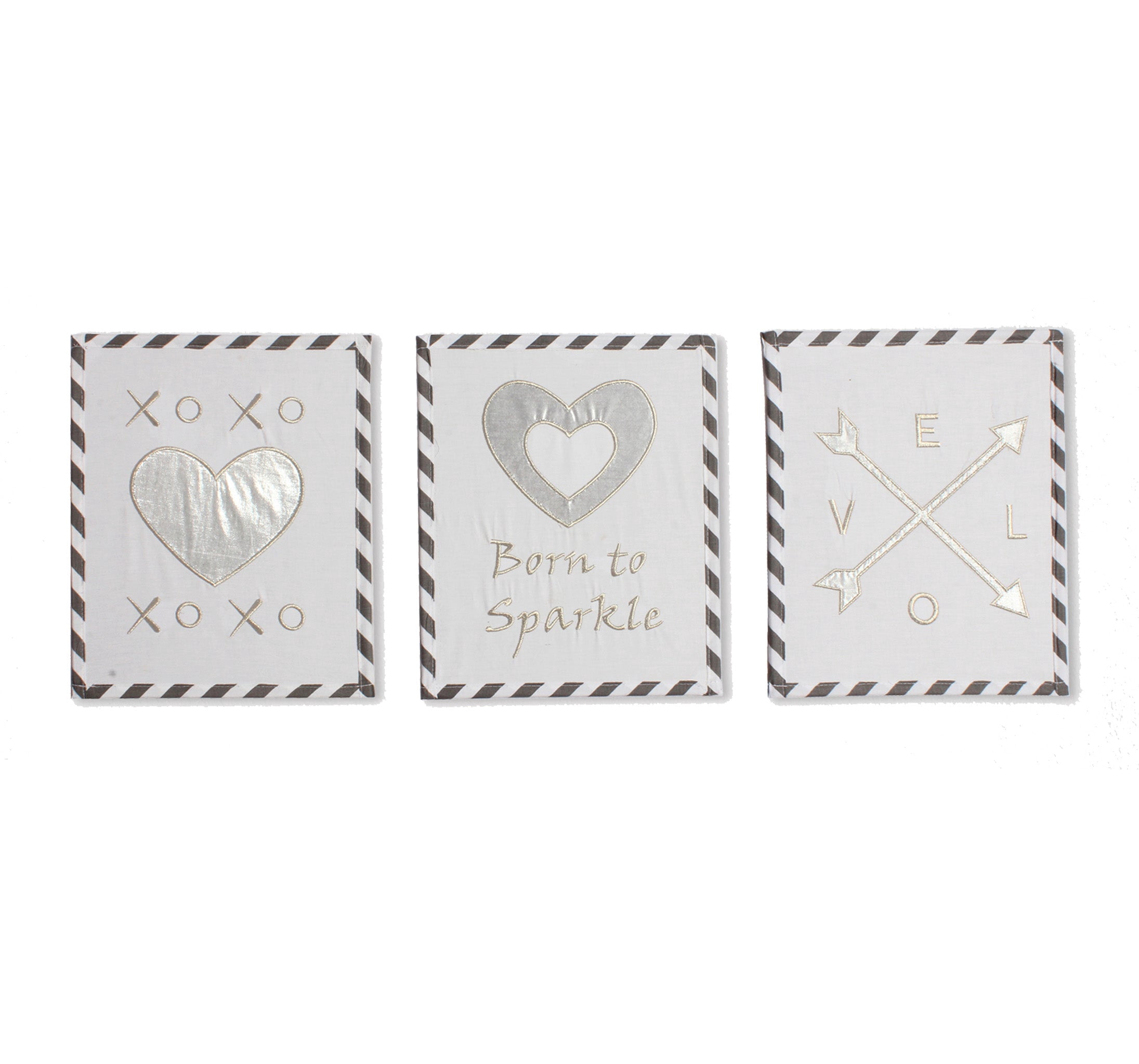 Bacati - Love Aztec 10-Piece Crib Bedding Set with Two Crib Sheets - Grey/Silver Unisex