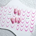 thumbnail image 4 of Calcomanías De Uñas Degradadas, Calcomanías Francesas De Larga Duración Para Decoración De Uñas, Vibrantes, Fáciles De Usar Para Manicura, 4 of 7