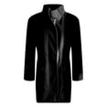 thumbnail image 4 of Women's Long Coat Classic Front Zip Casual Blended Wool Coat With winter coats for women, 4 of 4