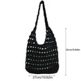 thumbnail image 3 of Hollow Crochet Woven Beach Tote Bag Multi Color Large Capacity Single Shoulder Handbag Summer Vacation Daily Casual Bag, 3 of 6
