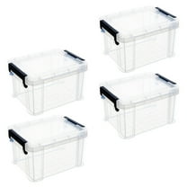 4Pcs Household Sundries Organizer Plastic Storage Box Small Items Storage Case