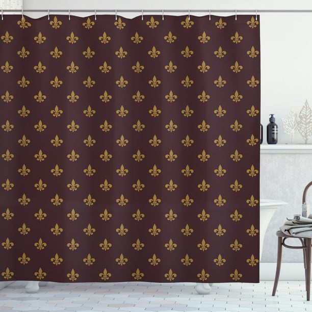 Fleur De Lis Shower Curtain, French Inspired Royal Pattern European