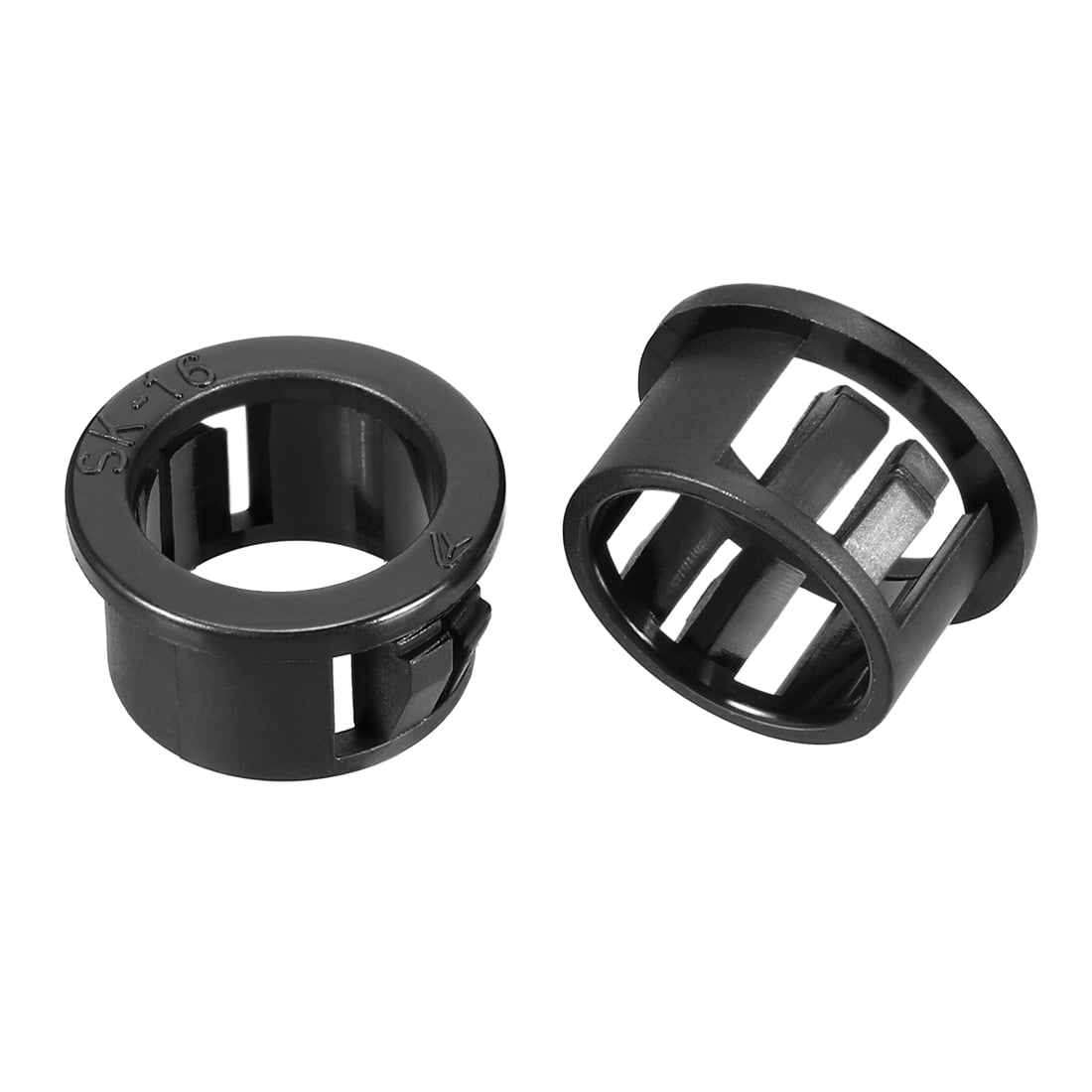 20pcs 16mm Mounte Snap in Cable Hose Bushing Grommet Protector Black
