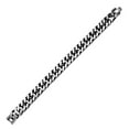 thumbnail image 5 of Metro Jewelry Two Tone Black Ion Plated Stainless Steel Curb Chain Bracelet, 5 of 7