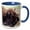 Blue/White, variant on 3drose, Usa, Montana, Moiese. Bison Portrait at National Bison Range., 11oz Magic Transforming Mug