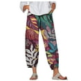 thumbnail image 3 of SONXAHE Women's Geometric Print Harem Pants Elastic Waist Loose Fit Casual Daily Trousers, 3 of 4
