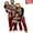 Red Grey Kid, variant on Matching Family Christmas Pajamas Set Elk Plaid Print Top and Pants Christmas Pjs Festival Holiday Xmas Sleepwear Set