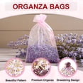 thumbnail image 3 of Organza Bag 5" x 7", Flower Heart Mesh Bags Drawstring Gift Bags Party Favor Bag Rose Red-Gold, 50Pcs, 3 of 6