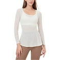 thumbnail image 1 of Timegard Yoga T Shirts for Women Fitting Ruched Long Sleeve Round Neck Blouses Workout Solid Color Quick Drying Tops, 1 of 6