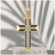 thumbnail image 2 of Cadenas Religiosos SacredDiamon01 4Pzas Plata Collar Cruz Dije 4x2.5cm Metal., 2 of 5