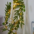 thumbnail image 5 of AYktou 6.6 Ft Christmas Garland with String Lights, Artificial Pines Needles Pines Cones Hanging Vines LED Light Wreath for Xmas Tree Fireplace Porch Layout Thanksgiving Indoor & Outdoor Decor, 5 of 9