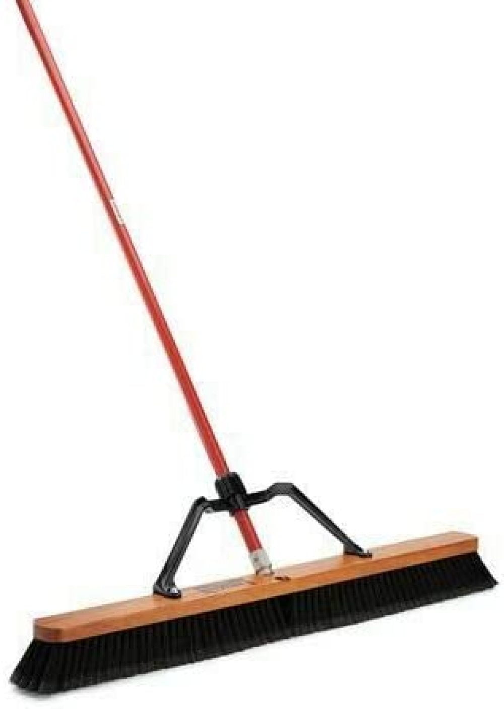 Broom, W/Handle and Brace, 36" Block, Broom Handle Length 60 inBroom