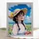 thumbnail image 4 of Hilo de bordar Wdftyju algodón ecológico completo punto de cruz estampado de niña 11CT 43x57cm, 4 of 9