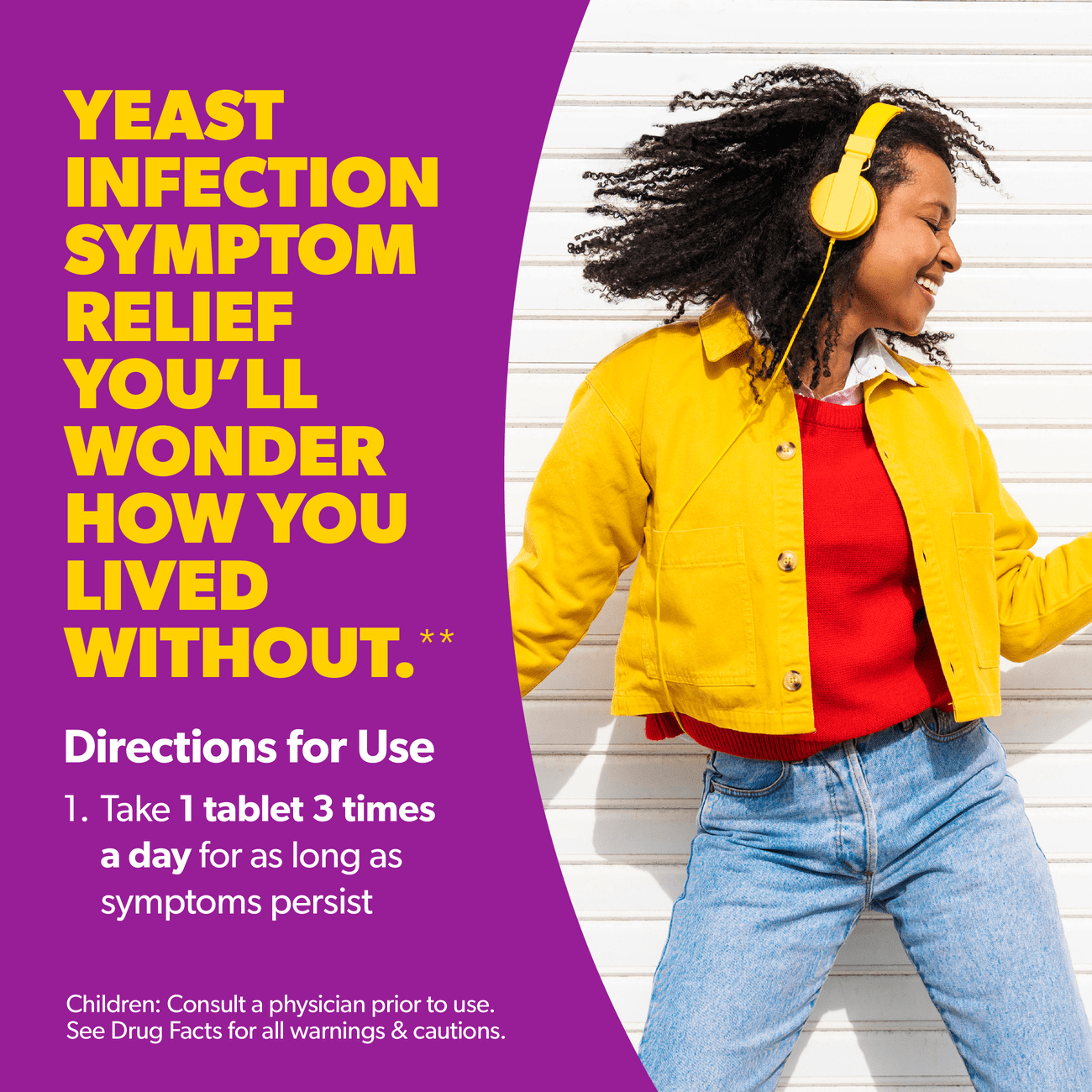 AZO Yeast Plus Dual Relief Tablets, Eases Itching, Burning, Odor & Discomfort from Yeast Infections, FSA/HSA Eligible, 60 Count