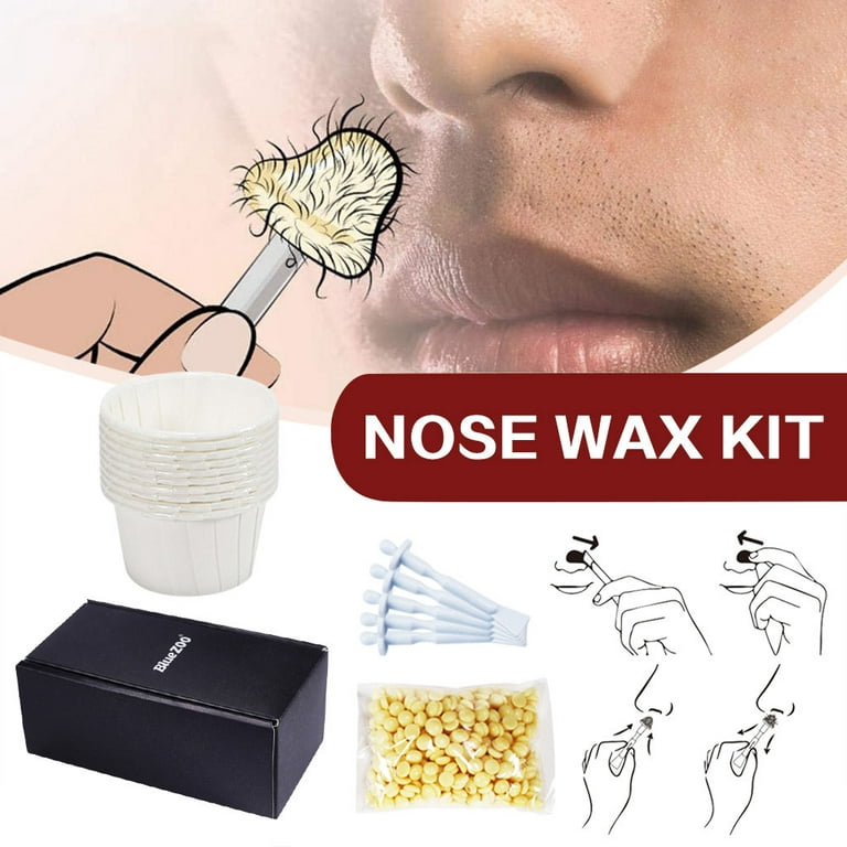 JeashCHAT Nose Wax Kit Clearance - 50g Wax Beans, 5 Applicators, 10 Paper  Cups - Portable Nose Ear Hair Instant Removal Kit for Men and Women - Safe  Easy Quick 