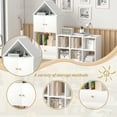 thumbnail image 5 of Bellemave Children’s Wooden Bookshelf with House-shaped Design Toy Storage Cabinet with Shelves and Drawers Kids Bookcases for Reading Nook, Playroom (Single House, White), 5 of 8