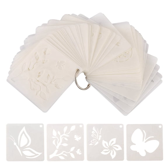 Rollbacks & More 60 Pieces Painting Template DIY Craft Drawing Stencils Reusable Wall for Home