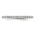 thumbnail image 3 of 14k White Gold Polished Size 9 U-Shared Prong 1/2 carat Diamond Complete Eternity Band, 3 of 5
