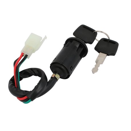 4 Wire 4 Terminal Motorcycle Motorbike Ignition Switch Start Lock w 2 Key