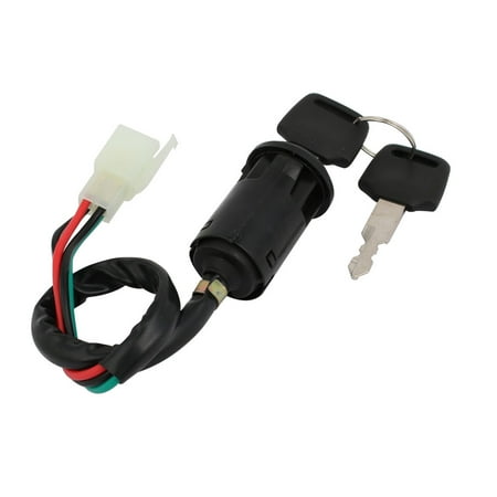 4 Wire 4 Terminal Motorcycle Motorbike Ignition Switch Start Lock w 2