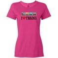 thumbnail image 3 of Inktastic I Love Trains Women's T-Shirt, 3 of 5