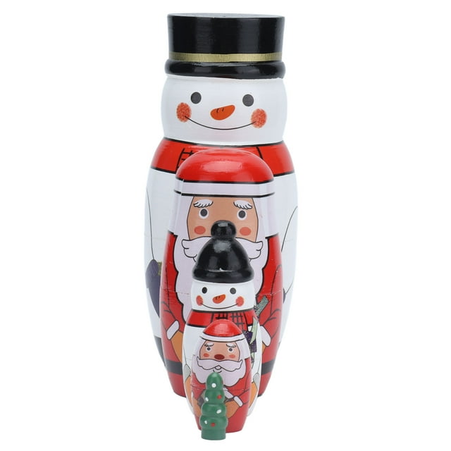 Nesting Dolls, Unique Style Christmas Ornaments Small Compact Glossy Round For Gift For Indoor For Home