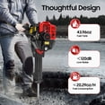 thumbnail image 5 of Portable Tree Digging Machine 1250w 2 Stroke Gas-Powered Tree Digger Petrol Gas Powered Portable Excavator Petrol Engine Tree Digger 1900w 6500rpm 1500times/Min 20-55j for a Series of Piling Projects, 5 of 9