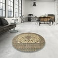 thumbnail image 4 of Ahgly Company Machine Washable Indoor Square Traditional Sepia Brown Area Rugs, 6' Square, 4 of 7
