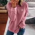thumbnail image 2 of Gibobby Sudaderas con cremallera de manga larga con cuello redondo y estampado de girasol para mujer, sin sombrero, informal, suelto, con capucha sencilla (Rosa, L), 2 of 4