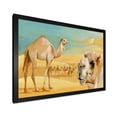 thumbnail image 2 of Designart 'Camels In Wild Desert II' Farmhouse Framed Art Print, 2 of 4