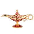 thumbnail image 2 of Adorno de Regalo de Decoración de Lámpara de Té Vintage Europea Ticfox Oro Rojo, 2 of 10