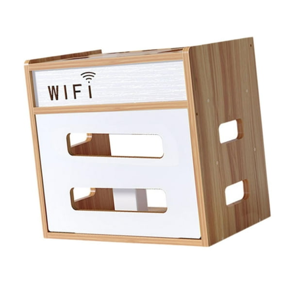 Organizador de enrutador, organizador de escritorio, estantes, cubierta de regleta, cables, panel de tomacorrientes, caja de almacenamiento, caja de g