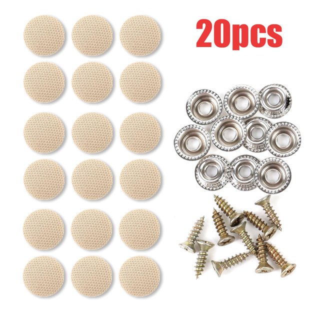 Hebillas de techo para reparación de techos de automóviles, forro de sauna, RiSALE, rejilla de retención, tapón de rosca de fiosfato, accesorios de metal NikAutomobile, 20 piezas zhangyuxiang LED