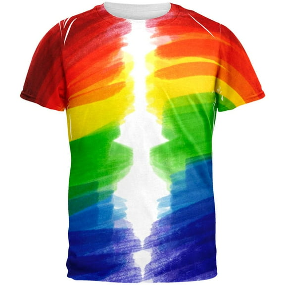 Color Me Gay Lesbian Pride All Over Mens T Shirt Multi SM