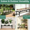 No Assembly Heavy Duty Iron Plant Shelf, Rustproof Single Tier Plant ...