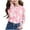 Pink, variant on Bnwani Long Sleeve Toddler Shirt Crew Neck Casual Cute Printed Tops 3-4t
