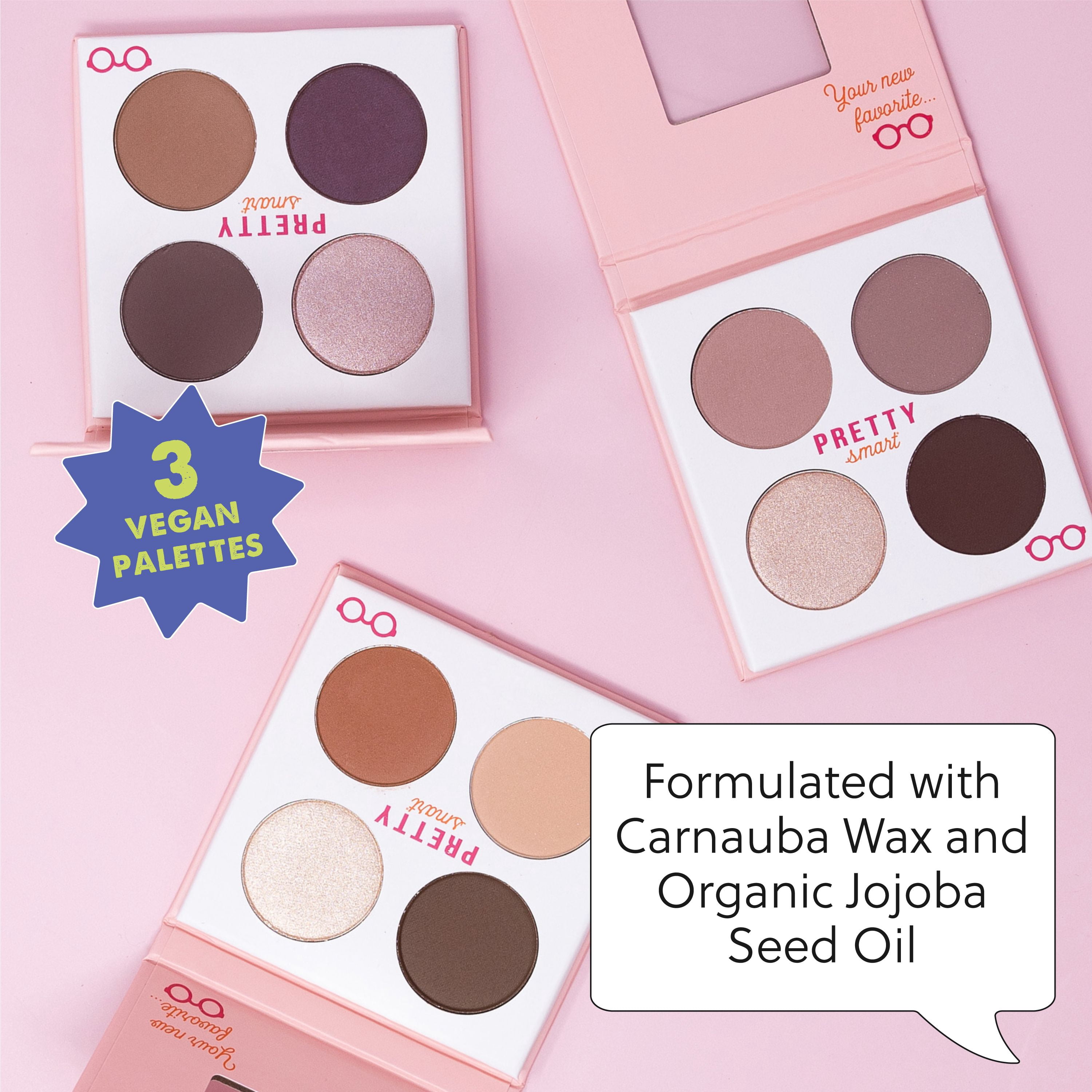 Pretty Smart Celebrity Artist Eyeshadow Palette 104, Peri-twinkle, My shadow, Whirlwind, Blender, 4.50g