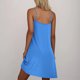 thumbnail image 3 of Camisón de mujer con bolsillos, sin mangas, con pliegues en la parte delantera, cuello redondo, 3 of 6