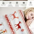 thumbnail image 3 of HENGT  Premium Christmas Sherpa Throw Blanket | Christmas Decoration Gift, , Plush, Warm, Cozy Reversible Holiday Blanket | White Reindeer, 3 of 6