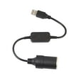 thumbnail image 1 of Adaptador de cable hembra de puerto USB a toma de encendedor de cigarrillos de automóvil de 12 V, 1 of 1