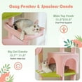 thumbnail image 3 of PEQULTI 69" Multi-Level Cat Tree Cat Tower for Indoor Pet with 5 Scratching Post & Hammock Pink, 3 of 7