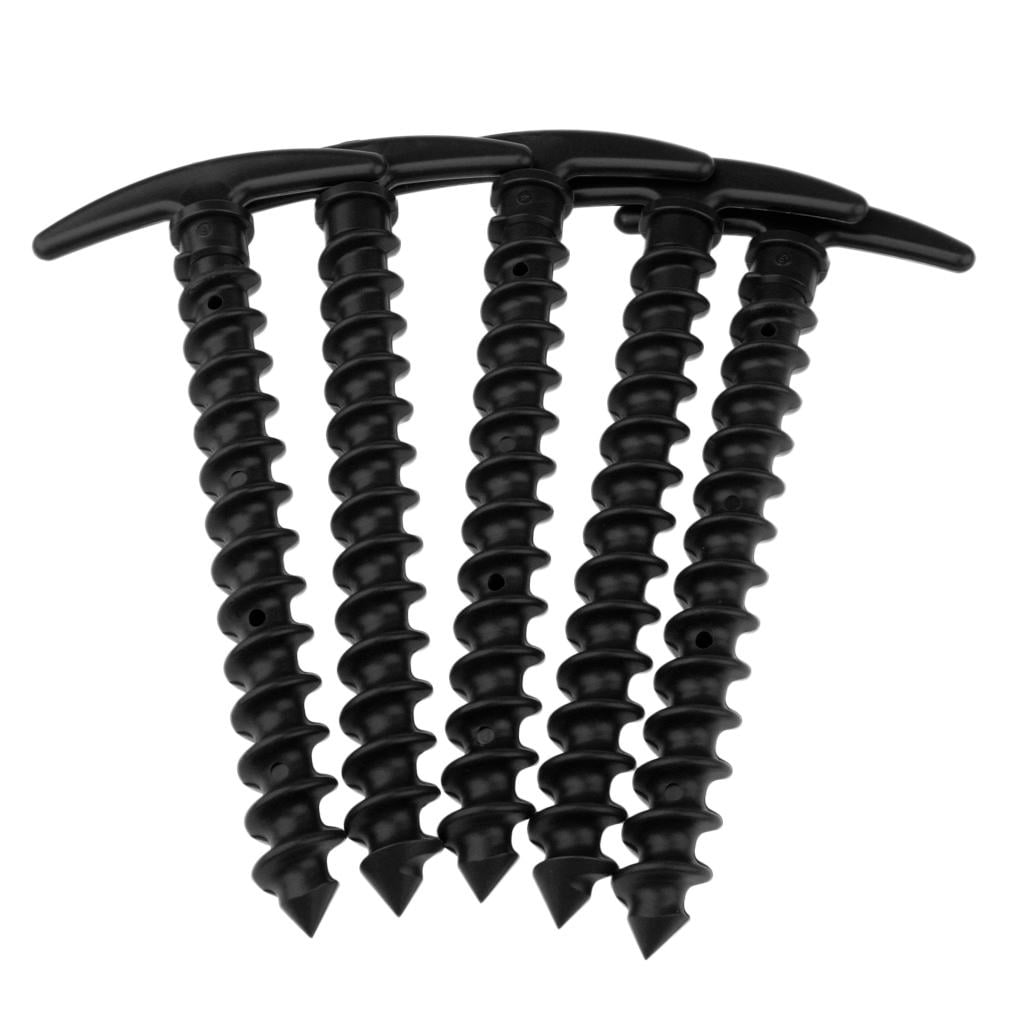 harayaa 5x5Pcs/Pack 14.5cm Tent Peg Nail Tent Stakes for Outdoor Camping Black 5 Pcs