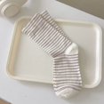 thumbnail image 5 of Women's 3-Pair Striped Crew Socks Set Lightweight Knit with Soft Stretch and Modern Minimalist Style - Multicolored-C, 5 of 5