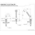 thumbnail image 2 of Traditional Transfer Valve Set For Roman Tub Filler in Nickel, 2 of 2