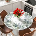 thumbnail image 2 of Mouse Tailings Round Fitted Table Cover Eucalyptus Leaves Plants Watercolor Waterproof Table Cloth with Elastic Edge Wipeable Tablecloth for Picnic Camping Party Fits 45"-54" Diameter, 2 of 8