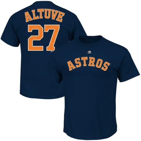 Majestic Materials - Jose Altuve Houston Astros Majestic Official Name and Number T-Shirt - Navy