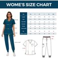 thumbnail image 4 of Ensemble de Blouses Médicales pour Femmes - Haut à Col en V Extensible & Pantalon Jogger avec 8 Poches, 4 of 6