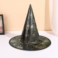 thumbnail image 6 of Kbndieu Witch Hat, Halloween Black Plated Wizard Hat Cosplay Accessories for Halloween Costume Party for Women Men Adult, 6 of 6