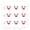 Opaque, variant on Happy Vampire Girl Smiling Face Heart Shaped Planner Calendar Scrapbook Craft Stickers